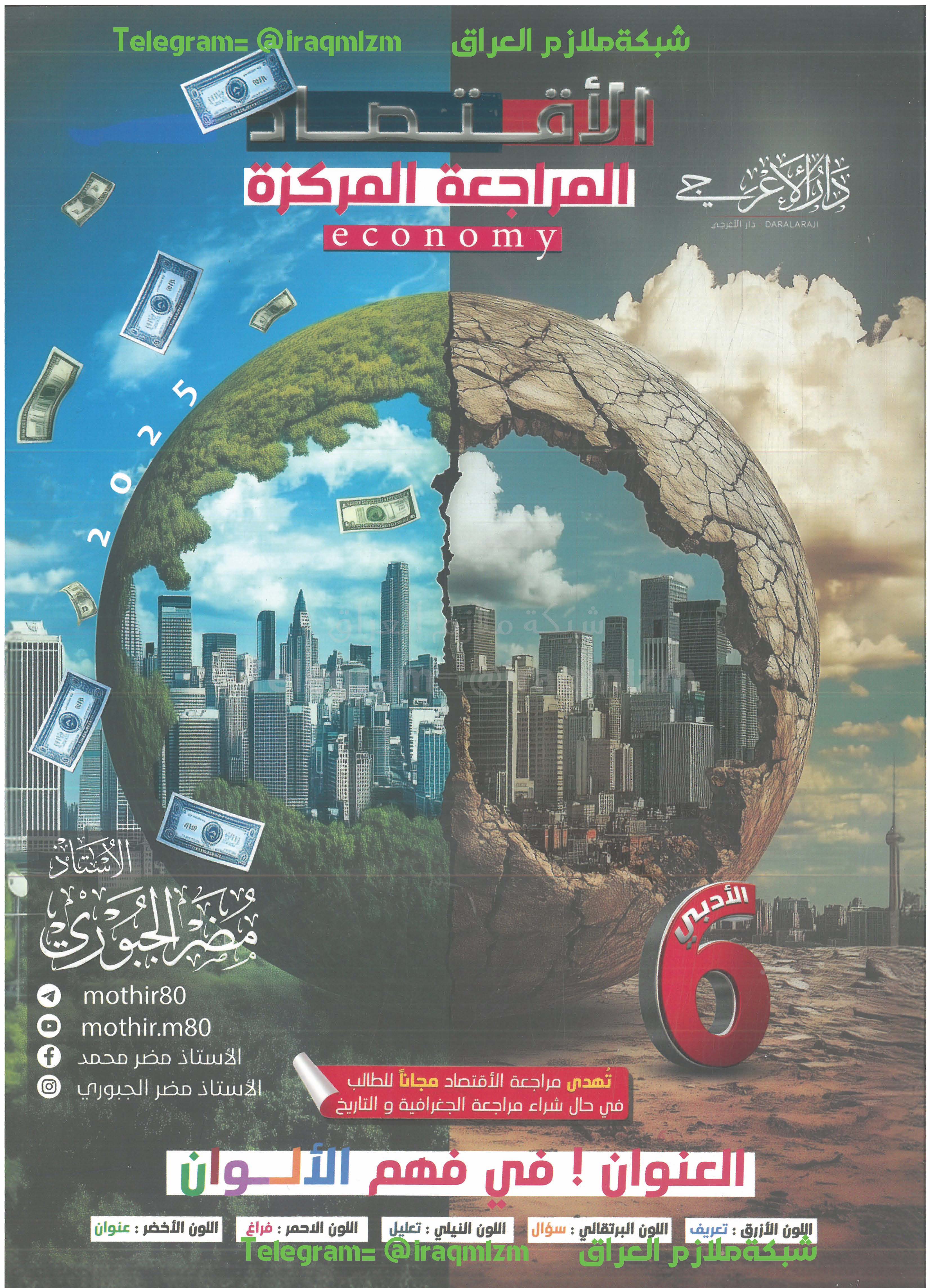 ملزمة المراجعة المركزة ( الأقتصاد ) الصف السادس الادبي